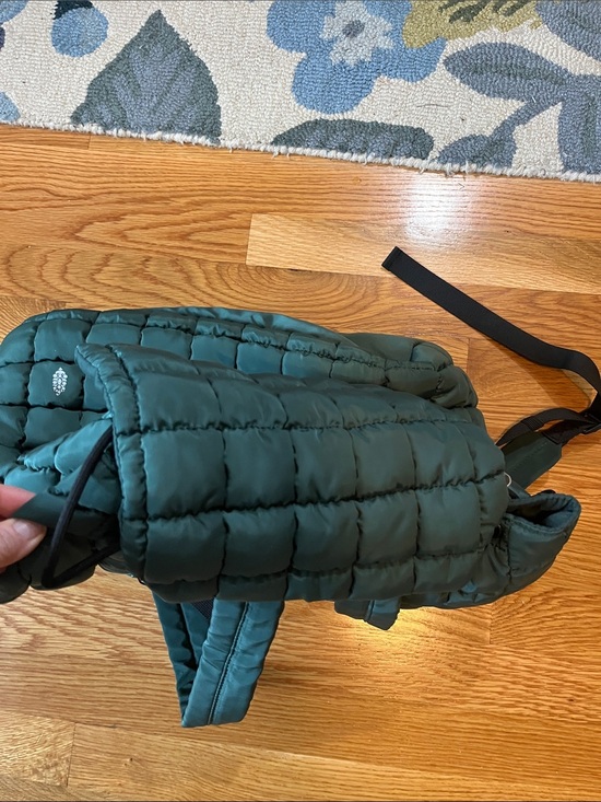 Free People Quilted Teal Green Hiker Backpack NWT main image 4